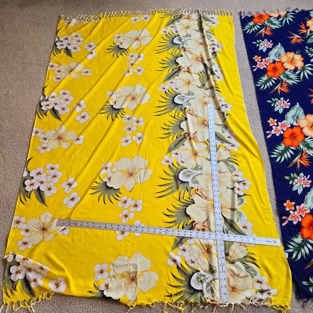 2 pack of vibrant summer scarves/sarongs/shawls - Picture 3 of 5